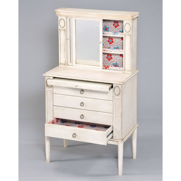 Acme Furniture Leven Jewelry Armoire Antique White