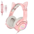 thumbnail image 1 of Auriculares Onikuma con sonido estéreo, iluminación RGB, reducción de ruido, auriculares para juegos con cable, 3,5 mm, rosa Eigraketly EL002606-01B, 1 of 2