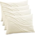 thumbnail image 1 of SUTENGDA GOGREEN Bamboo Waterproof Pillow Protector  Breathable Pillow Cover  Cooling Pillow Case Protector with Zipper  Super Soft Pillow Case Cover with Zipper (4 Packs  Standard 20”x26, 1 of 7