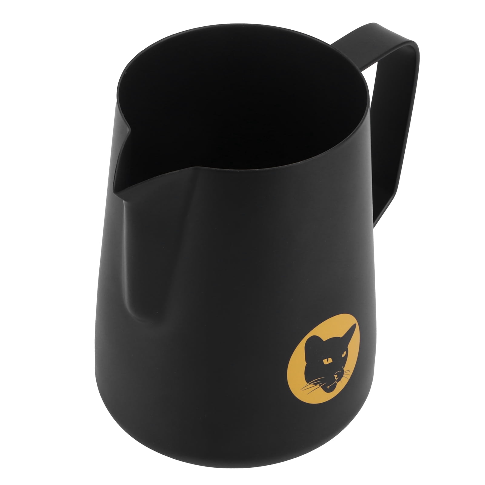 M Buder 20 oz / 600ml Multi-Purpose 304 Stainless Steel Milk Frothing Pitcher, Black Coffee Espresso Steaming Cup Mug