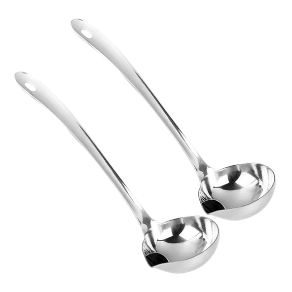 VORCOOL Vorcool 2Pcs Stainless Steel Oil Skimmer Ladle with Pour Spout for Home