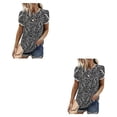 thumbnail image 2 of Jumpingount Camiseta de mujer Camisa casual Blusa Top Accesorios de vestir Punto blanco negro L Type1 NO1, 2 of 6
