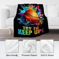thumbnail image 6 of Basketball Blanket for Girls, Basketball Gifts for Boys Adults Sport Lovers, Kids Throw Blankets for Team Player Couch Sofa Home Decor (Colorful, 40x50 Inch), 6 of 6