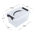 thumbnail image 2 of Cajas organizadoras transparentes con asa, 6 unidades caja de almacenaje con tapa, 2 of 7