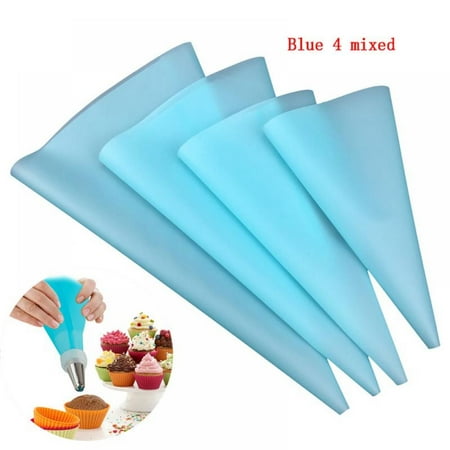 

Hardlegix Inc Healthy Silicone 4pcs/pack Pastry Bag Mixed 4 Size Blue Pink Green White Cake Decoration Tools Not Contain Nozzles Cake Decor