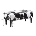 thumbnail image 6 of Convenience Concepts Designs4Comfort Cow Print Bench with Nailheads, 6 of 7