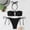 Style1-Black womens swimsuits, variant on Mceream Women's High Waisted Drawstring Adjustment Bikinis Gathering Swimsuit Split Set Light Blue L