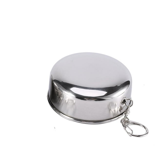 Taza Plegable de Acero Inoxidable de Viaje S/M/L Taza Campana Llavero Retráctil Taza Telescópica Retráctil (M) Cocina Octpeak NO