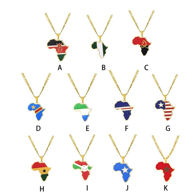 Baohd Lightweight And Comfortable Necklace Featuring Africa Map Pendant Minimalist Ghana 1Set