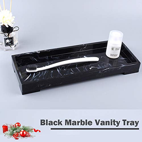 Eyewin Black Vanity Tray Bathroom, Stone Bathroom Vanity Tray