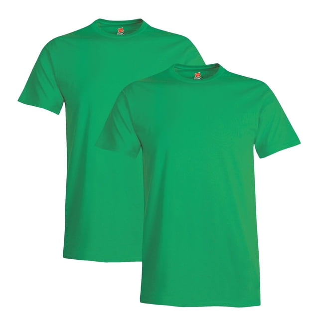 Hanes T-Shirt à Col Rond en Coton Ringspun Nano-T pour Hommes, Lot de 2