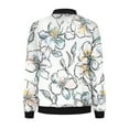 thumbnail image 5 of HAPIMO Stylish Floral Print Jackets for Women Zip Up Jacket Long Sleeve Stand Collar Jacket Daily Casual Jacket Lightweight Fall Outerwear Multicolor XL, 5 of 5
