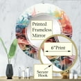 thumbnail image 3 of Designart "Groovy Colors of Vinyl Records I" Music Round Wall Mirror - Modern Oval Printed Decorative Oversized Mirror - Multiple Color Options, 3 of 4