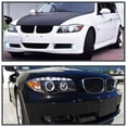 thumbnail image 3 of Spec-D Tuning LED Dual Halo Black Projector Headlights Compatible with 2008-2013 BMW E81 E82 E88, Left + Right Pair Headlamps Assembly, 3 of 6