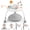 White, variant on Babyeap 6-in-1 Baby Activity Center,Infant Activity Center Jumper with Detachable Toys and Music,6 Months +