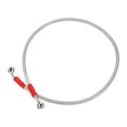 thumbnail image 1 of 80 cm 31,5 "Longitud 10 mm ID Motocicleta Hidráulico Línea de freno Tubo de manguera de aceite 28 ° 0 ° Cable trenzado de acero inoxidable para ATV Motocross Sport Bikes Silver Tone, 1 of 9