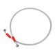 thumbnail image 1 of 80 cm 31,5 "Longitud 10 mm ID Motocicleta Hidráulico Línea de freno Tubo de manguera de aceite 28 ° 0 ° Cable trenzado de acero inoxidable para ATV Motocross Sport Bikes Silver Tone, 1 of 9