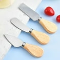 thumbnail image 5 of 1Pc Cheese Knives Set - Knife/Fork/Slicer/Butter Knife - Stainless Steel With Rubber Wood Handle for Charcuterie Board,Cheese Tool Set with Wooden Handles,Charcuterie Board Accessories,B,4.72", 5 of 7