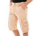 thumbnail image 3 of Notus Men's 100% Cotton Twill Cargo Shorts - Six Pockets, Comfortable & Durable Summer Wear Khaki 30, 3 of 7