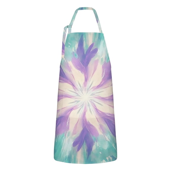 Tie Dye Pattern Apron-Garden Aprons for Women with Pockets-Cotton Linen Waterproof Kitchen Cooking Gardening Aprons Adjustable for Kitchen,Cooking,BBQ and Salon 33x27 Inch