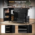 thumbnail image 4 of 54.5" Kitchen Island with Power Outlet, Kitchen Storage Island with Internal Storage Rack, Drop Leaf, Spice Rack, Rolling Kitchen Cart on Wheels for Home Kitchen Dining Room, 4 of 10
