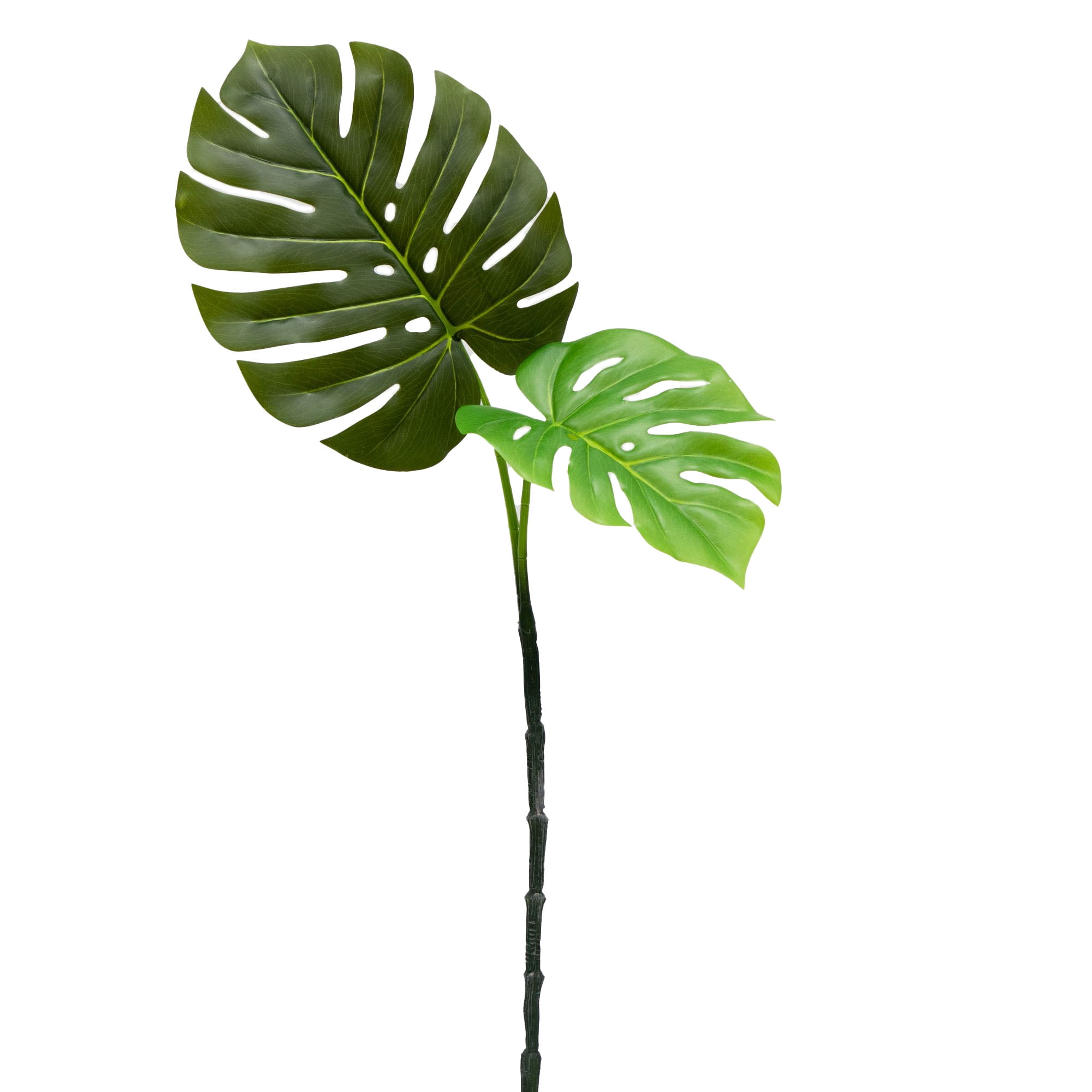 (2 pack) Mainstays 26"H Artificial Indoor Green Swiss Monstera Stem