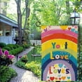 thumbnail image 4 of PHYHOO  Rainbow Pride Garden Flag Double Sided, LGBTQ+ Progress Parade Community Yard Outdoor Decoration White, 4 of 6