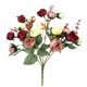 thumbnail image 3 of Ramo de rosas y peonías de seda artificial para decoración del hogar, bodas, fiestas – flores artificiales para centros de mesa o regalos, arreglo duradero de 12 pulgadas, 3 of 5