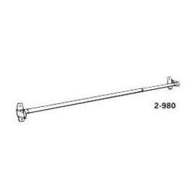 -QTY 2- Adjustable 5/16" White w/ Nickel Ends Swivel End Sash Curtain Rods 