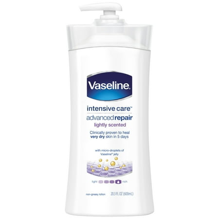 Vaseline Body Lotion Advanced Repair Lightly Scented 20.3 oz