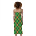 thumbnail image 2 of St. Patrick'S Day Buffalo Pattern Print Slim Fit Midi Cami Dress, Irish St. Patrick'S Day Fashion Summer Maxi Sexy Casual Dress For Women, 2 of 4