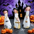 thumbnail image 4 of Taicans Halloween Witch Decor - Cute White Witch Resin Figurines with Pumpkin,Broom & Spider,Handcrafted Spooky Home Decor for Witch Lovers,Unique Gift for Halloween Party & Christmas Decorations‌, 4 of 8