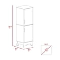 thumbnail image 6 of Wooden Cabinets, Pamplona Microwave Tall Cabinet Counter Surface, Top And Lower Double Doors Cabinets -Light Oak / White, Multicolor Living Room Cabinets,Particle Board Cabinets With Doors, 6 of 7