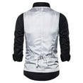 thumbnail image 4 of Miluxas Men's Autumn and Winter Fashion Personality Sequins Casual Vest Jacket Silver 10(XL), 4 of 4
