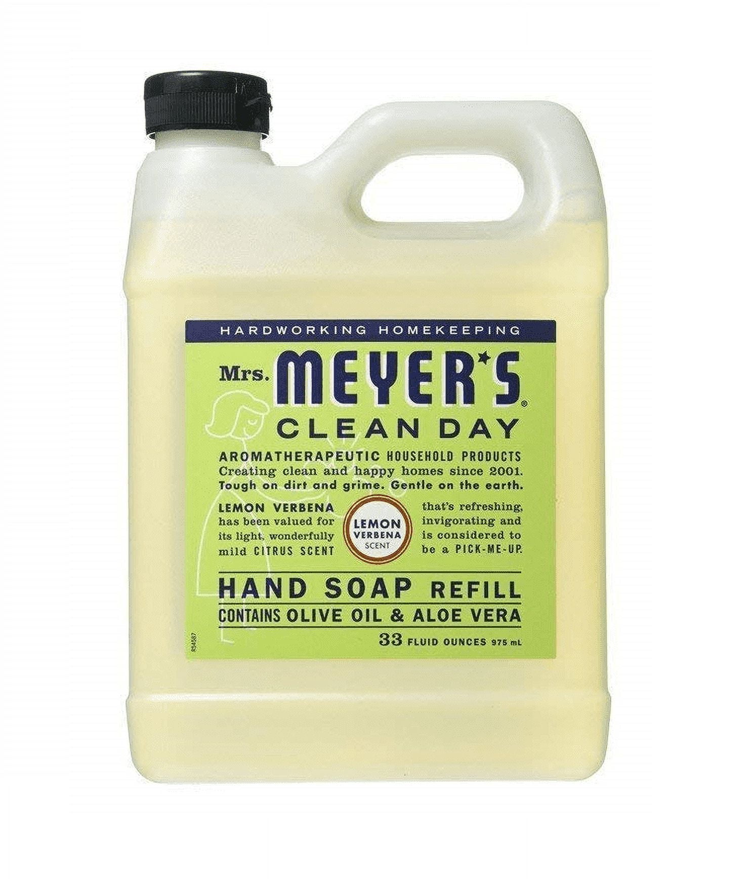 Mrs. Meyer's Liquid Hand Soap Refill Lemon Verbena, 33 Fl Oz (Pack of 6)