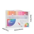 thumbnail image 3 of Reduced Price,Dream Metal Double Line Hand Account Pen,24 Color Highlighter Marker Set,Hand-Painted,2ml Ink for Creative and Office Use Christmas Eve|Plastic,F,Vsgery, 3 of 9
