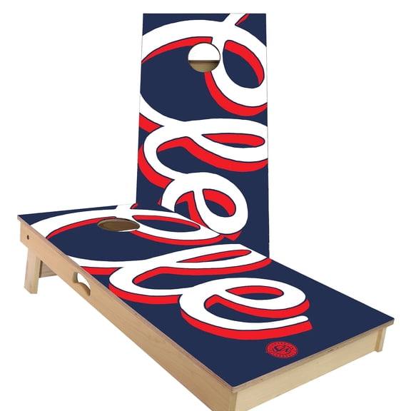 Skip's Garage | Cleveland Vintage Backyard 2x4 Cornhole Board Set (24" x 48") | Includes (8) Bags Various Accessory Options
