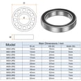 thumbnail image 2 of Uxcell 6806-2RS Ball Bearings 30mmx42mmx7mm Chrome Steel Double Sealed 4 Pack, 2 of 6