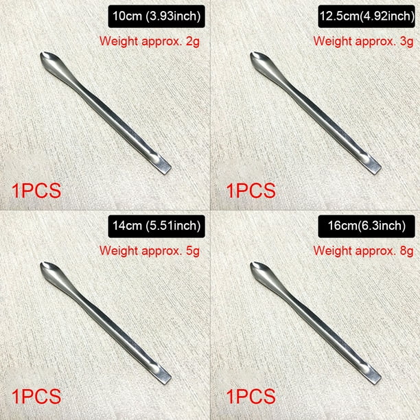 Espátula Y Cuchara De Acero Inoxidable Para Laboratorio - 2 Unidades, 150 Mm, Doble Cabeza