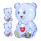 thumbnail image 4 of 3 alcancías de dibujos animados con forma de oso, transparentes, para ahorrar monedas., 4 of 5