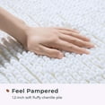 thumbnail image 3 of Chenille Bathroom Rugs Mat 24"x17", Non-Slip Bath Mat for Bathroom Floor, Washable Soft Thick Water Absorbent Microfiber Shower Mat, White, 3 of 6