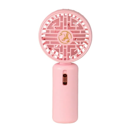 

YIMIAO Handheld Fan Chinese Style Rechargeable Low Noise Strong Wind Adjustable Speed Cooling Energy-saving Outdoor Summer Handheld USB Mini Fan for Student