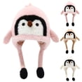 thumbnail image 2 of Leey-World Girls Penguin Knit Hat Boys Cartoon Warm Fuzzy Beanie Winter Fleece Lining Cap with Ear for Toddler Baby Boys and Girls, 2 of 9