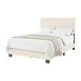 thumbnail image 1 of CorLiving Celeste Off-White Boucle Fabric Upholstered Adult Bed with Headboard, Box Spring Required, 1 of 8