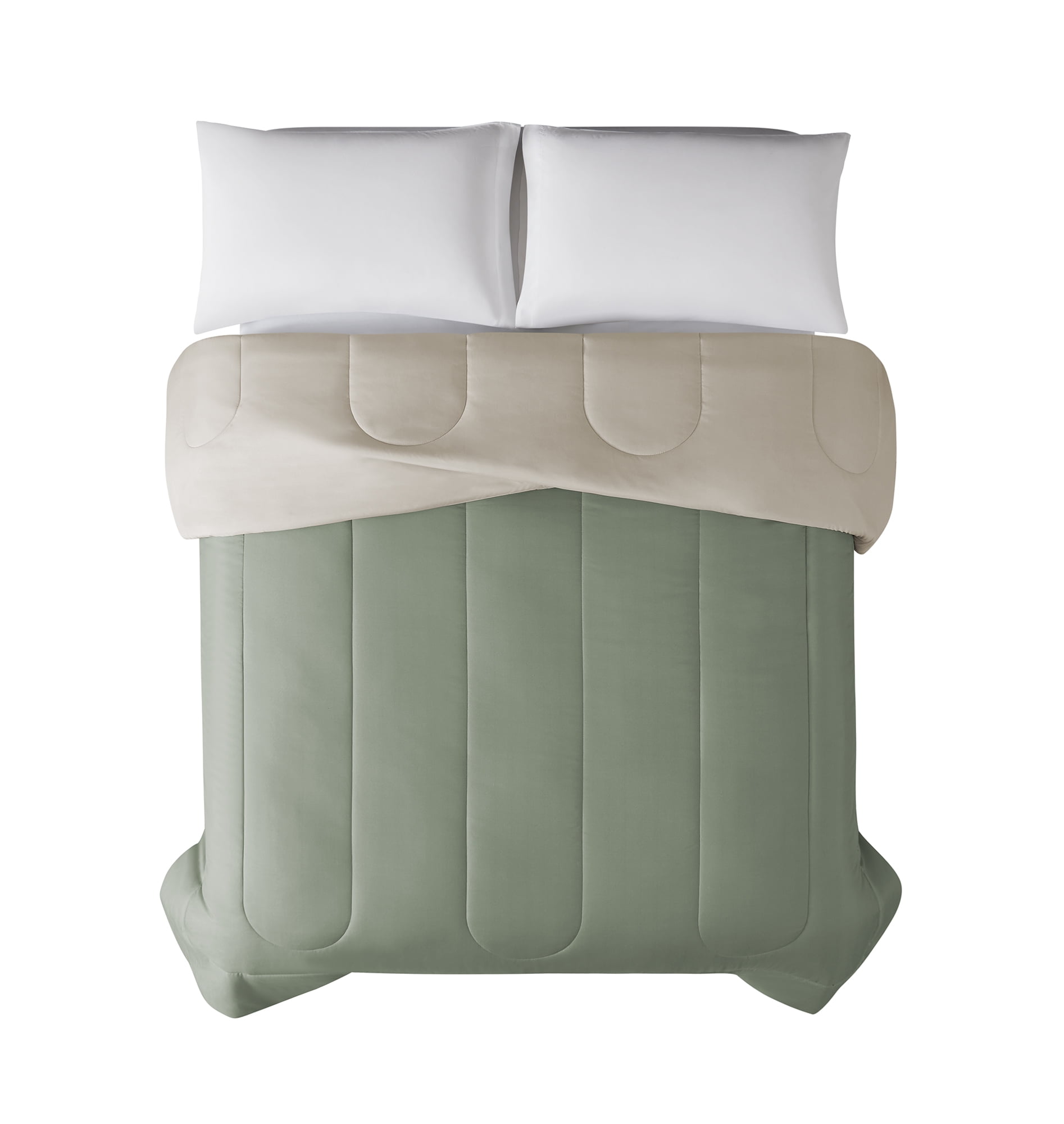 Mainstays Couette Vert Reversible 1 Place
