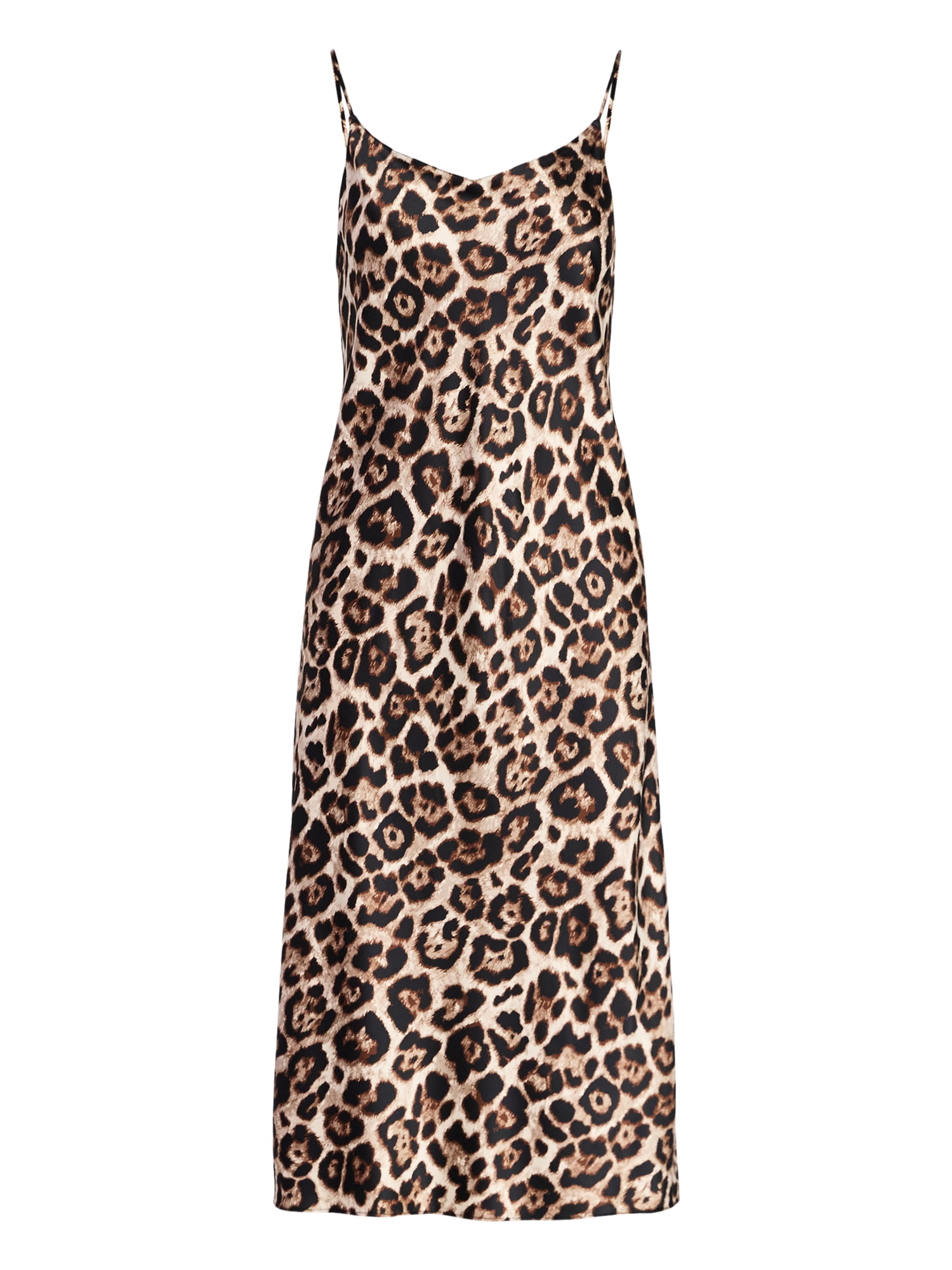 Joyspun Women’s Satin Midi Chemise, Sizes S-3X