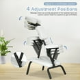 thumbnail image 3 of Portable Massage Chair Folding Tattoo Salon Spa Chair W/Carrying Case, Adjustable Lightweight Travel Therapy Chair, White, 3 of 5