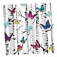 thumbnail image 4 of Juego de 2 cortinas opacas 3D con estampado digital de , cortina Mariposa Sunnimix Cortina de poliéster, 4 of 8