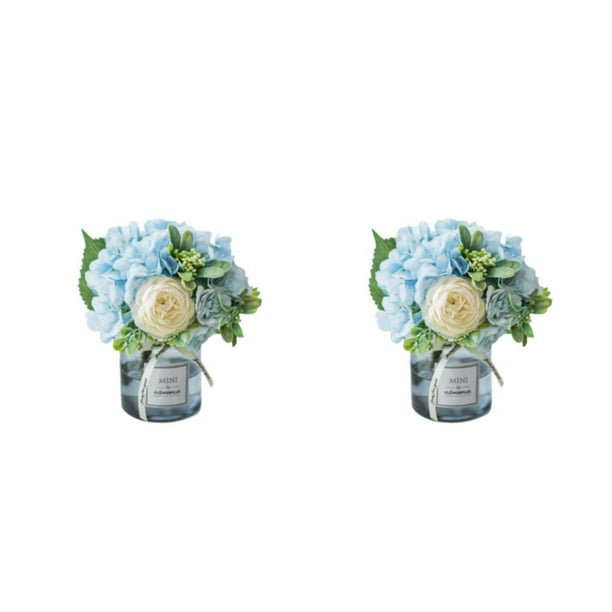Yuarrent 2 pack/lote flores artificiales en jarrón aspecto realista elegante durabilidad fácil Type8 NO8