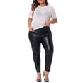 thumbnail image 2 of Agnes Orinda Women's Plus Size Silver Star Club Mesh Sheer Trendy Crop Blouses 4X White, 2 of 6